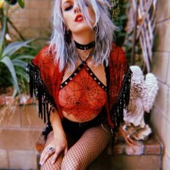 Disco Lemonade Red Web Top