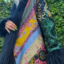 Disco Lemonade Lux X Disco: Royal Mystique Hip Length Coat - Size M OUTERWEAR