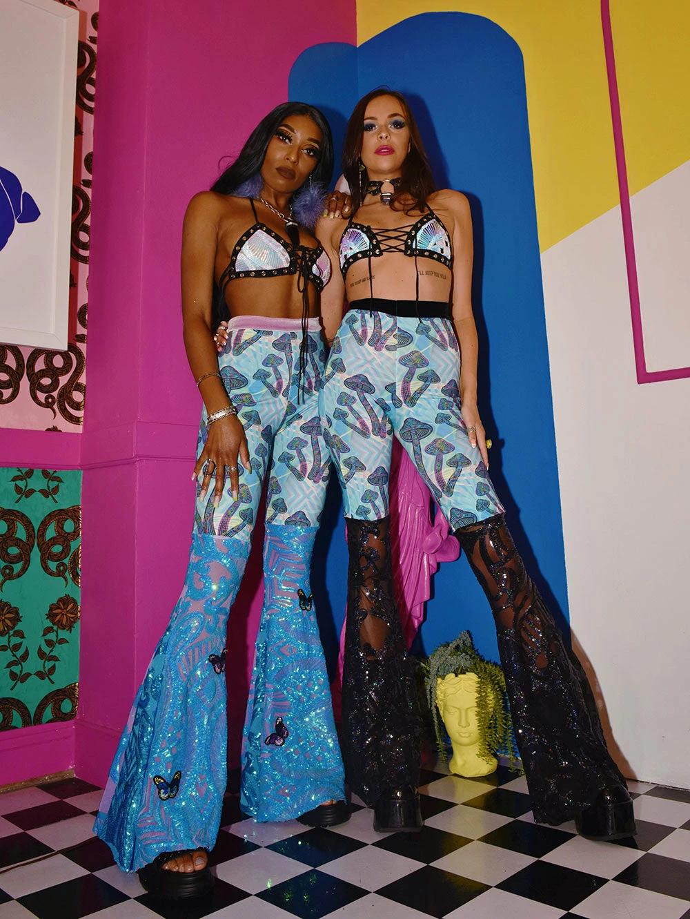 Disco Lemonade Lux X Disco: 5MEO Bell Bottoms | Size X-Small ONE OF A KIND 3 Disco Lemonade Lux X Disco: 5MEO Bell Bottoms | Size X-Small ONE OF A KIND