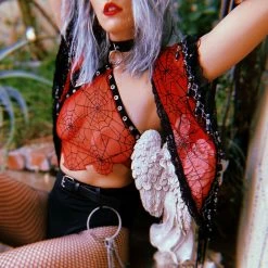 Disco Lemonade Red Web Top