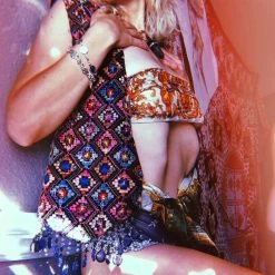 Disco Lemonade Embroidered Diamond Vest