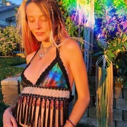 Disco Lemonade Custom Tie Dye Disco Top ✧