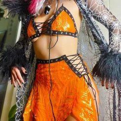 Disco Lemonade Pumpkin Queen Lace Up Disco Top - 1 Medium Available! 6 Disco Lemonade Pumpkin Queen Lace Up Disco Top - 1 Medium Available!