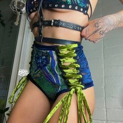 Disco Lemonade Lux X Disco: Fluorite Shorts - Size Small