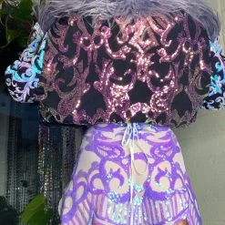 Disco Lemonade OUTERWEAR Lux X Disco: Celestial Cobalt Cropped Coat - Size XL