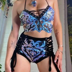 Disco Lemonade Lux X Disco: Cobalt Shorts