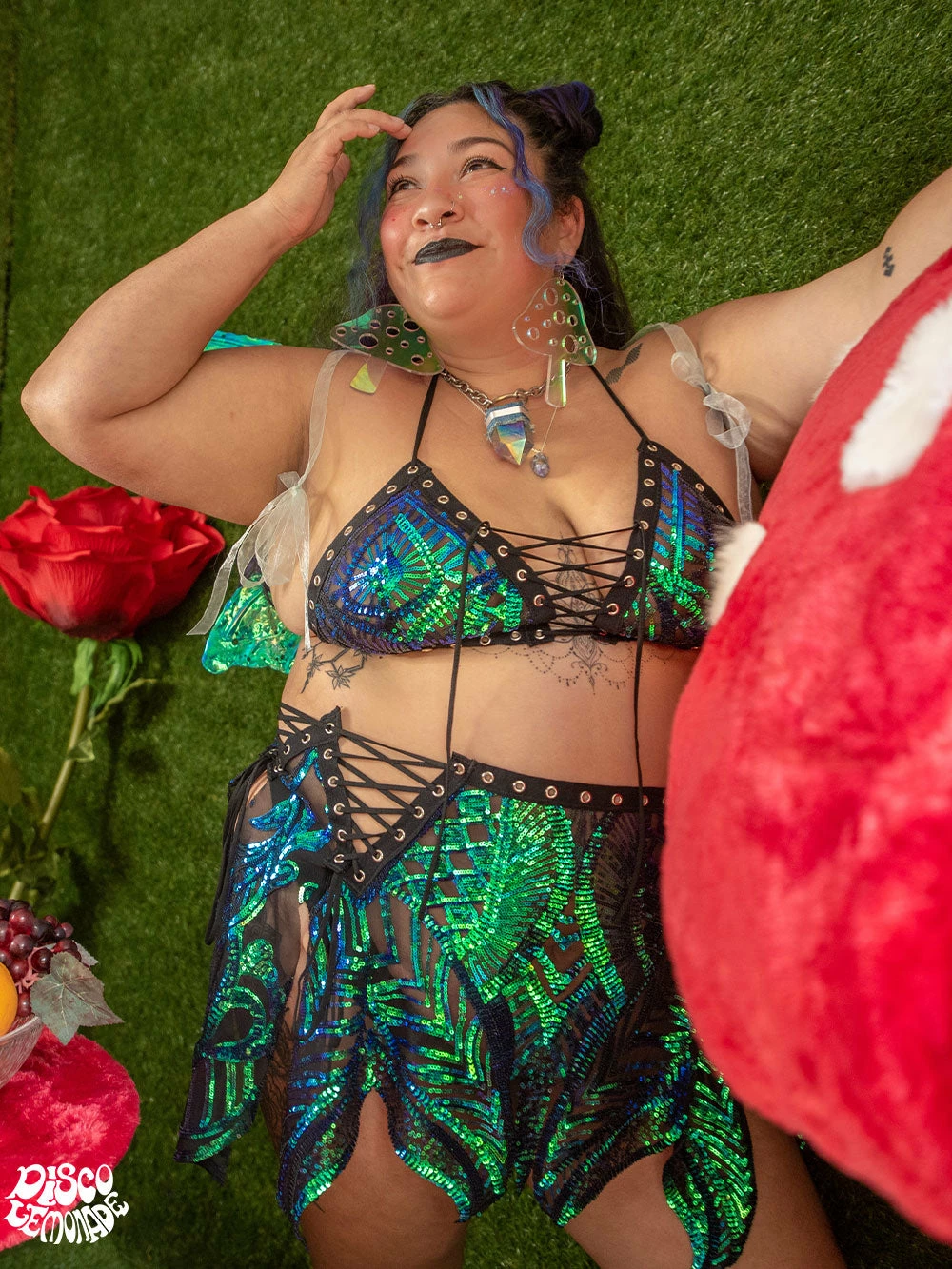 Disco Lemonade Curvy Fairy Disco Skirt - Black Detailing - More Colorz! 6 Disco Lemonade Curvy Fairy Disco Skirt - Black Detailing - More Colorz!