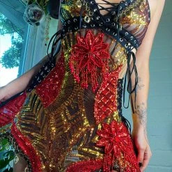 Disco Lemonade DISCO DRESSES Fire Queen - Size Large 7 Disco Lemonade DISCO DRESSES Fire Queen - Size Large