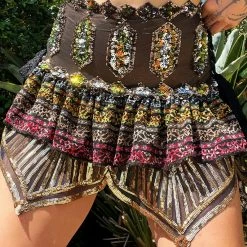 Disco Lemonade Ganja High Waisted Skirt - Size Large DISCO SETS