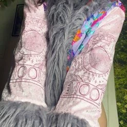 Disco Lemonade Lux X Disco: Magenta Moon Cropped Coat - Size XXL