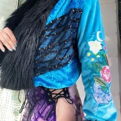 Disco Lemonade Lux X Disco: Mariposa Cropped Coat - Size Small OUTERWEAR