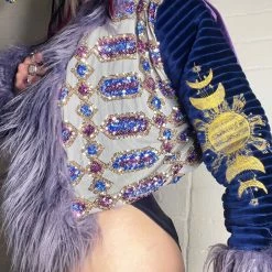 Disco Lemonade OUTERWEAR Lux X Disco: Mauve Moon Cropped Coat - Size XXL