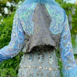 Disco Lemonade Lux X Disco: Milk Jade Cropped Coat - Size M