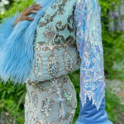 Disco Lemonade Lux X Disco: Milk Jade Cropped Coat - Size M