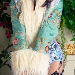 Disco Lemonade Lux X Disco: Moon Thorn Cropped Coat - Size Medium OUTERWEAR