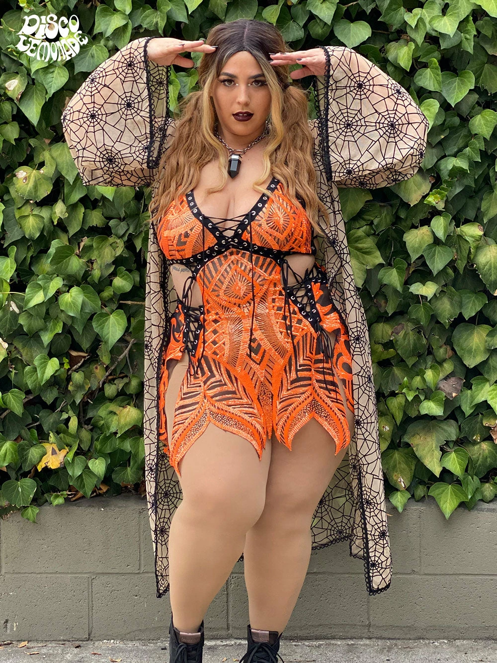 Disco Lemonade Lux X Disco: Nude Spider Duster OUTERWEAR 3 Disco Lemonade Lux X Disco: Nude Spider Duster OUTERWEAR