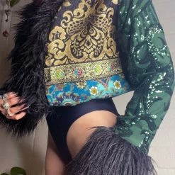 Disco Lemonade Lux X Disco: Nymph Cropped Coat - Size Small