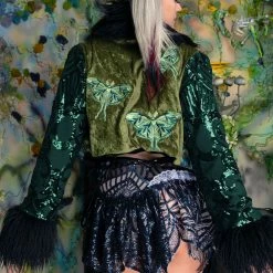 Disco Lemonade Lux X Disco: Nymph Cropped Coat - Size Small