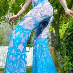 Disco Lemonade ONE OF A KIND Lux X Disco: Swirled Out Bell Bottoms | Size M/L