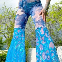 Disco Lemonade ONE OF A KIND Lux X Disco: Swirled Out Bell Bottoms | Size M/L
