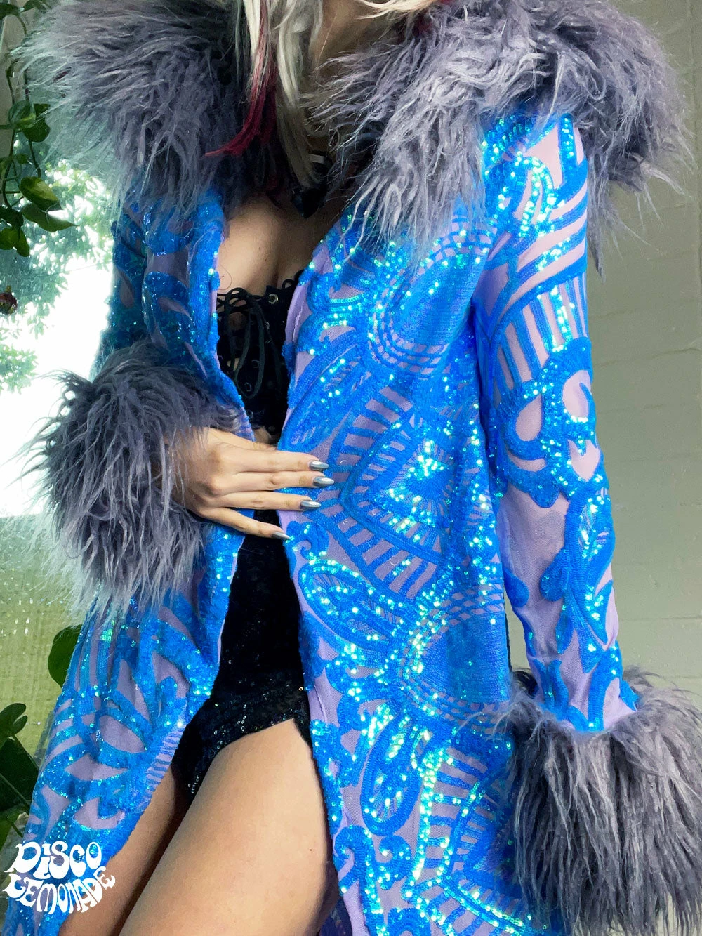 Disco Lemonade OUTERWEAR Lux X Disco: Lavender Jewelz Duster 2 Disco Lemonade OUTERWEAR Lux X Disco: Lavender Jewelz Duster