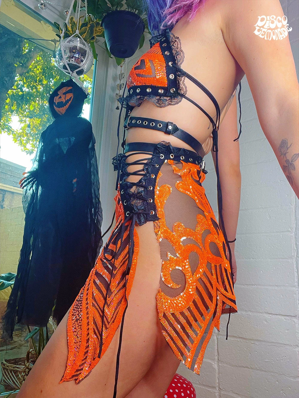 Disco Lemonade Spooky Dub Disco Skirt LACE UP 2 Disco Lemonade Spooky Dub Disco Skirt LACE UP