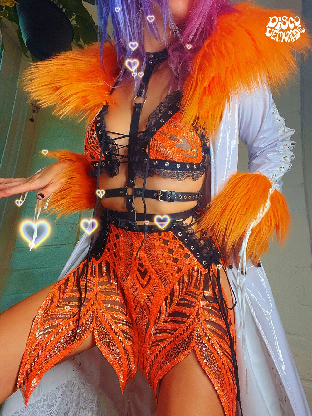 Disco Lemonade Spooky Dub Disco Skirt LACE UP 1 Disco Lemonade Spooky Dub Disco Skirt LACE UP