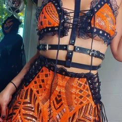 Disco Lemonade Spooky Dub Disco Skirt LACE UP 7 Disco Lemonade Spooky Dub Disco Skirt LACE UP