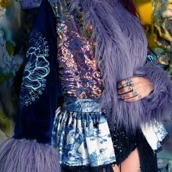 Disco Lemonade Lux X Disco: 7 Wonders Cropped Coat - Size Small OUTERWEAR